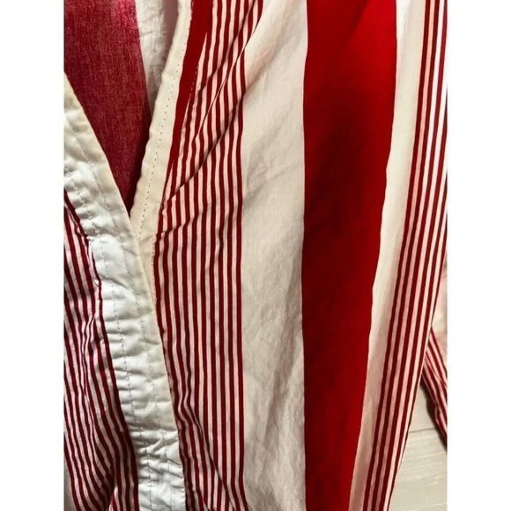 J Crew Belted Cotton Poplin Tunic Stripe Size 10‎